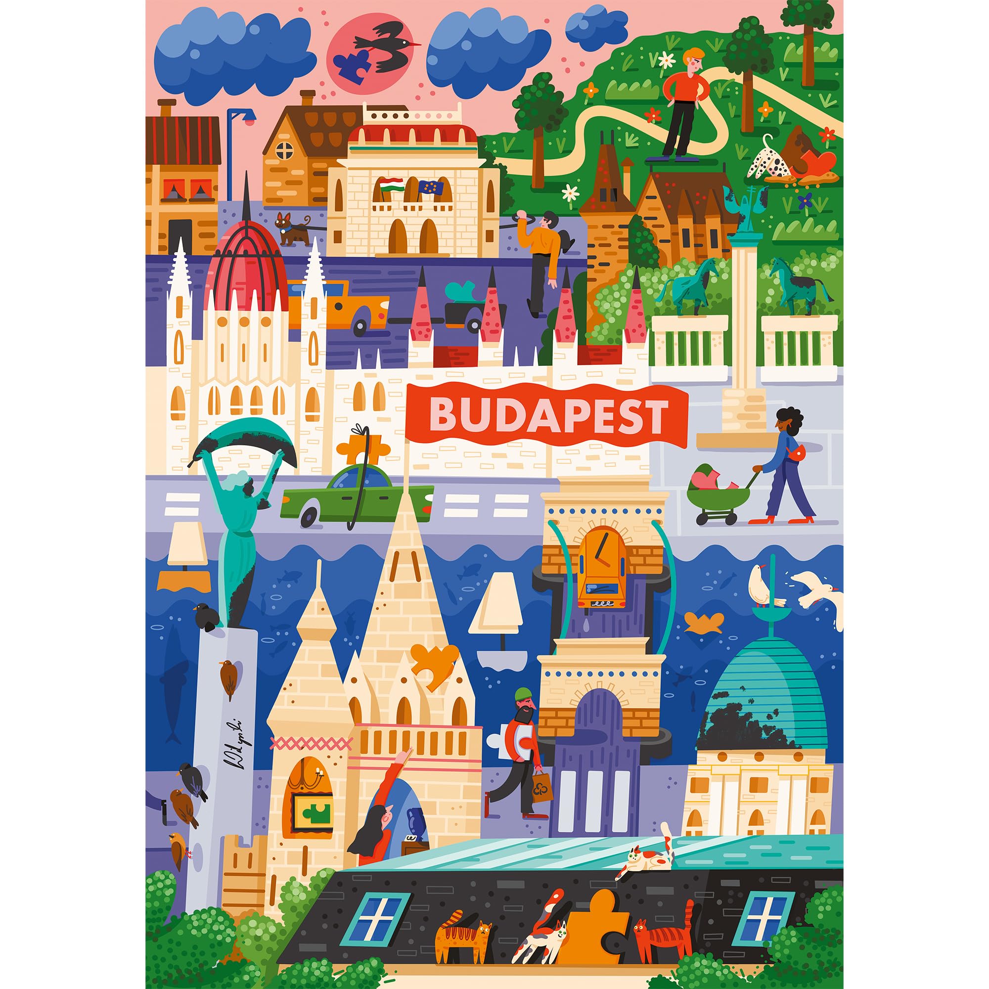 trefl-premium-plus-budapest-puzzle-1000-pieces-art-of-colour image 2