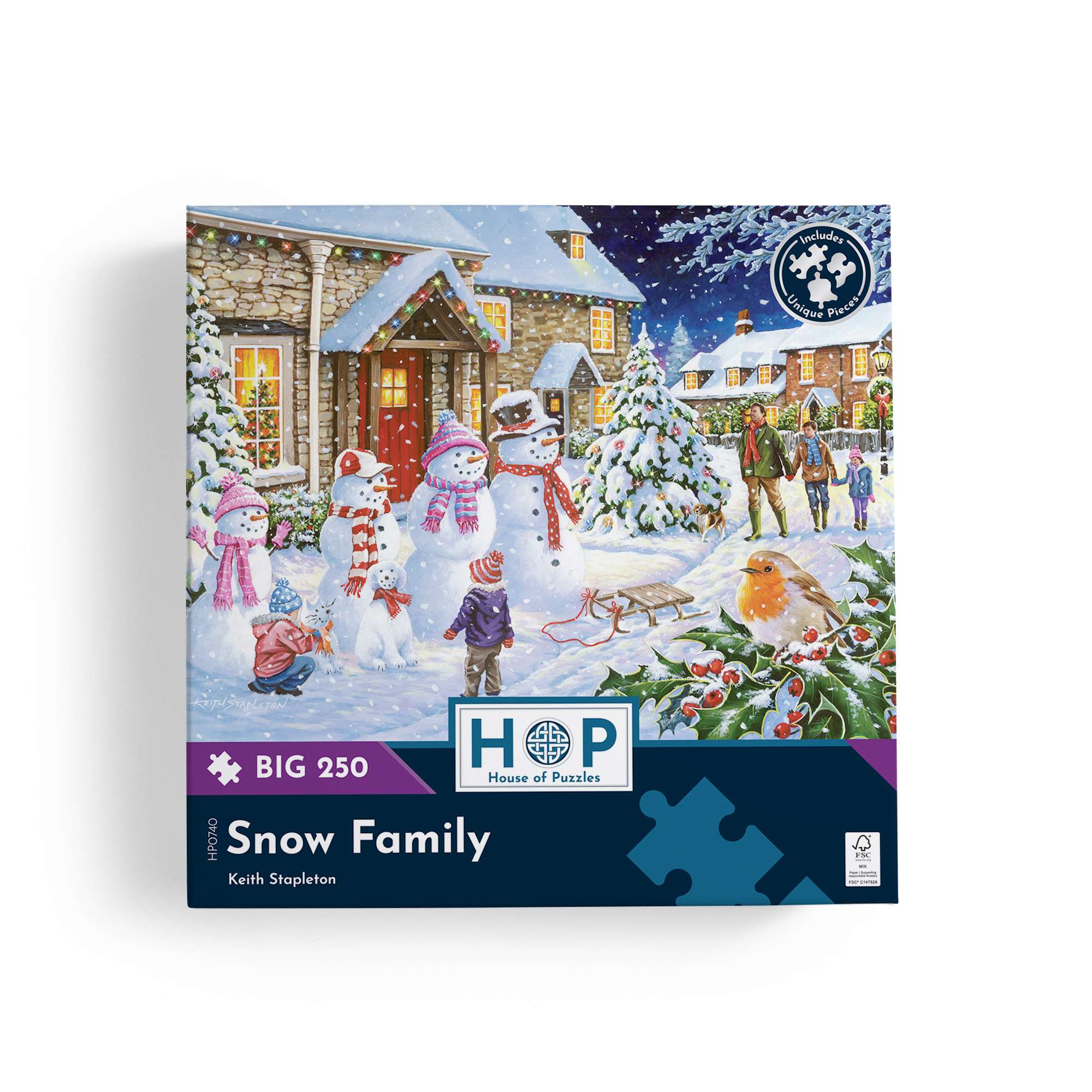 house-of-puzzles-snow-family-puzzle-250-pi-ces-no-l-grandes-pi-ces image 3