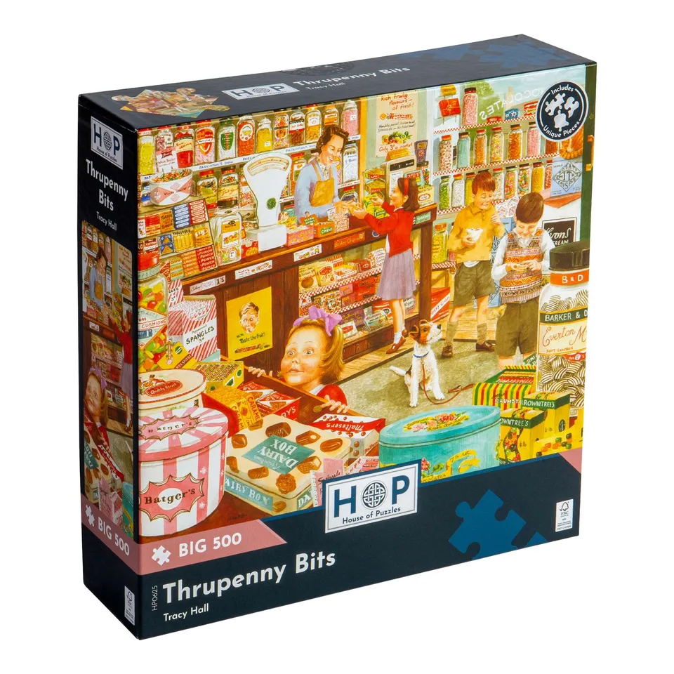 house-of-puzzles-big-500-thrupenny-bits-puzzle-500-pi-ces-famille image 1