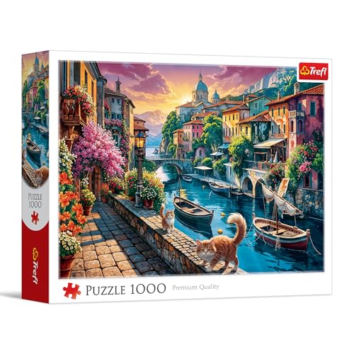trefl-red-vacances-en-italie-puzzle-1000-pi-ces-rue-canal-chats image 8