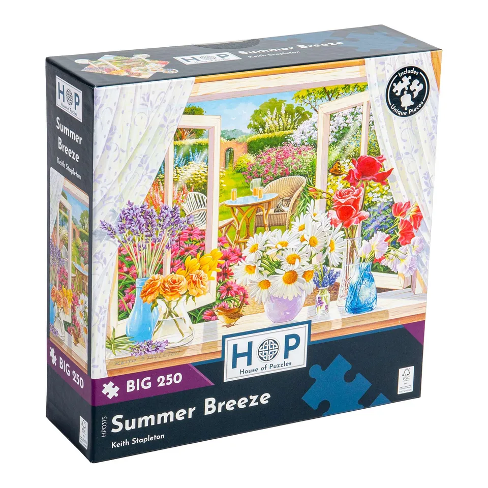 house-of-puzzles-summer-breeze-puzzle-250-pi-ces-t-jardin-fleurs image 1