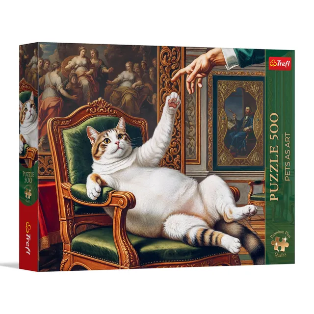 trefl-premium-plus-son-altesse-fluffy-puzzle-500-pi-ces-chat image 1