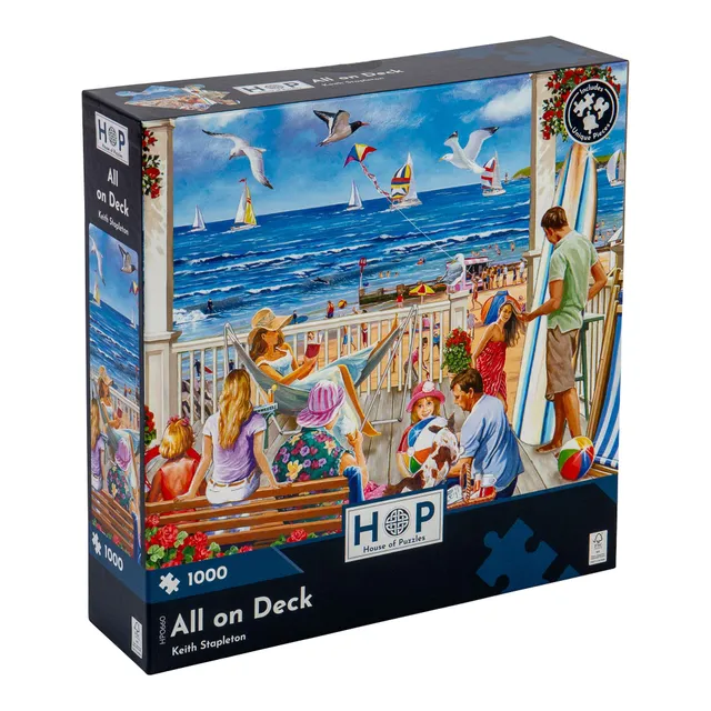 house-of-puzzles-all-on-deck-puzzle-1000-pi-ces-plage image 1