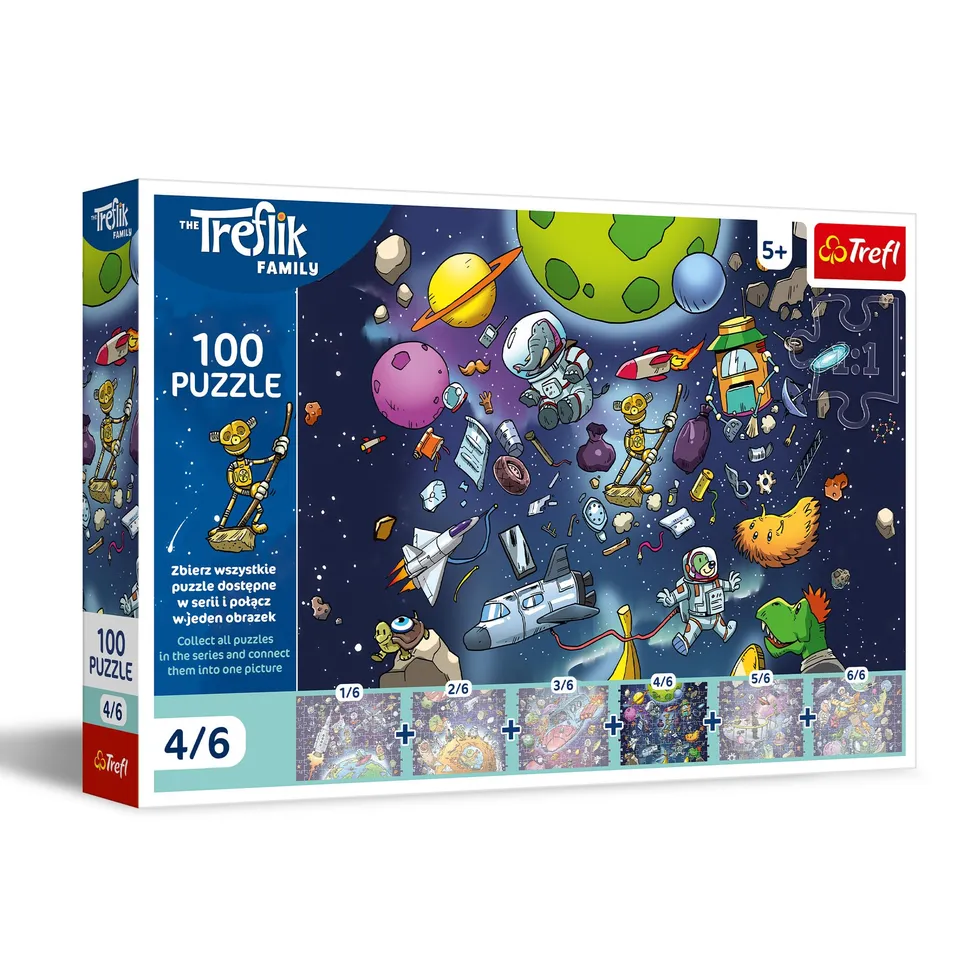 trefl-the-treflik-family-robobot-espace-puzzle-100-pi-ces-5-ans image 1