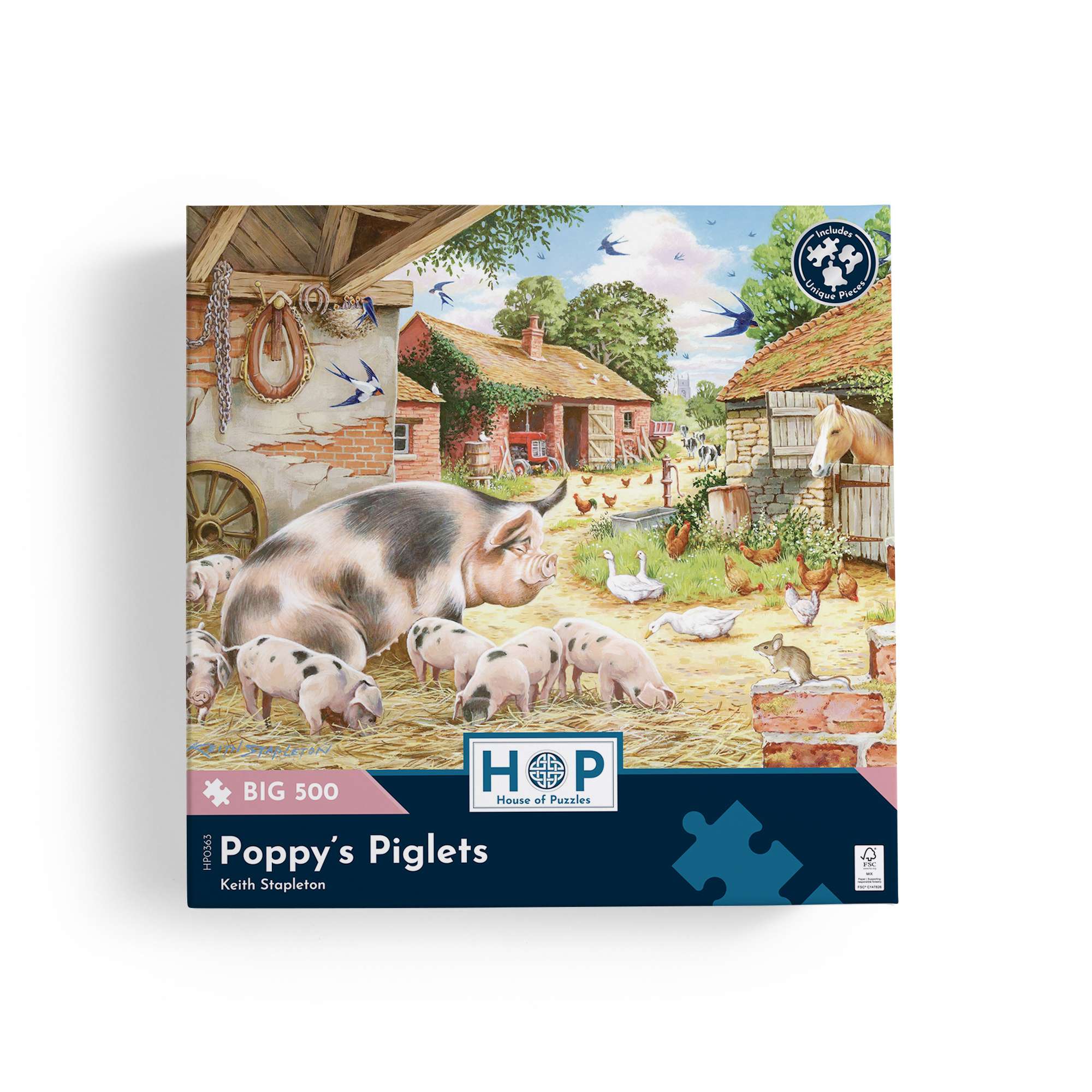 house-of-puzzles-poppy-s-piglets-puzzle-big-500-ferme image 4
