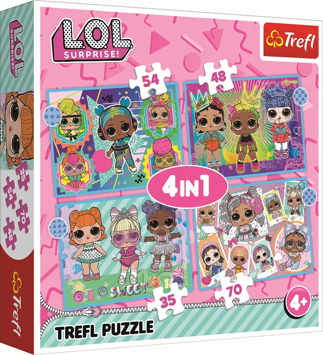 trefl-red-l-o-l-surprise-puzzle-4en1-35-70-pi-ces-poup-es image 1