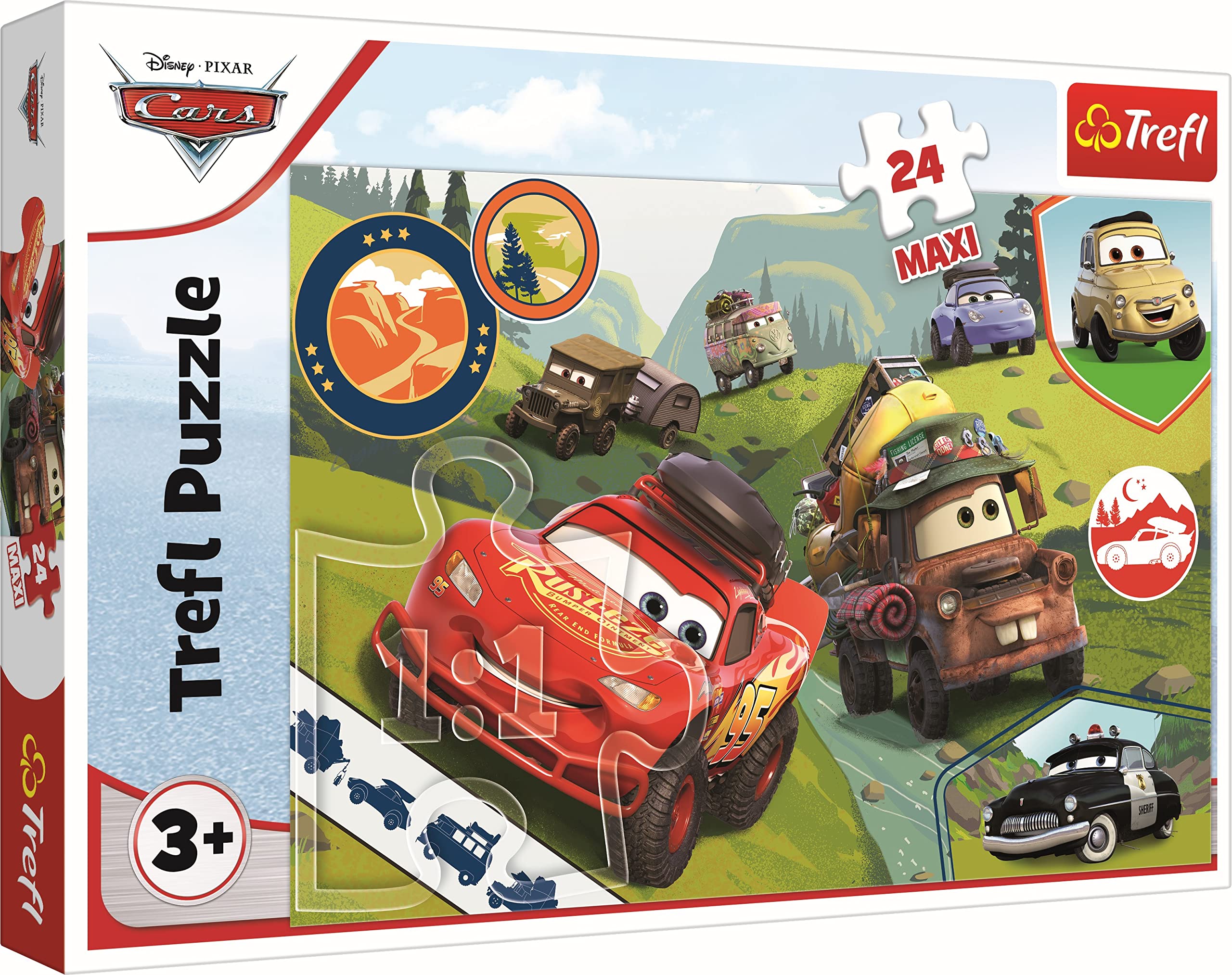 trefl-red-disney-cars-puzzle-24-maxi-grandes-pi-ces-3-ans image 1