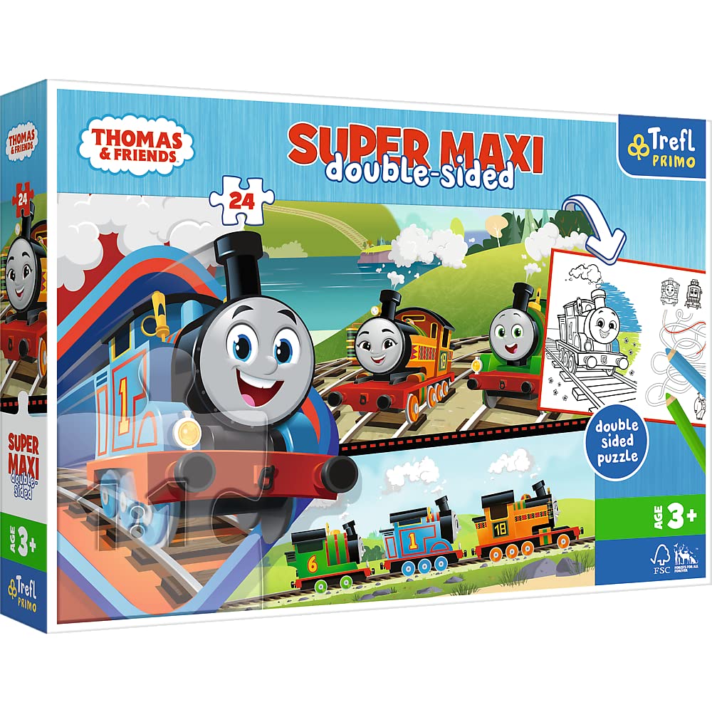 trefl-baby-primo-puzzle-24-pi-ces-thomas-et-ses-amis-3-en-1 image 1