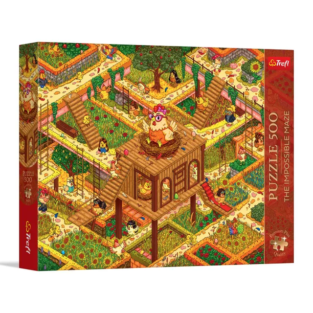 trefl-premium-plus-labyrinthe-poulets-puzzle-500-pi-ces-10-ans image 1