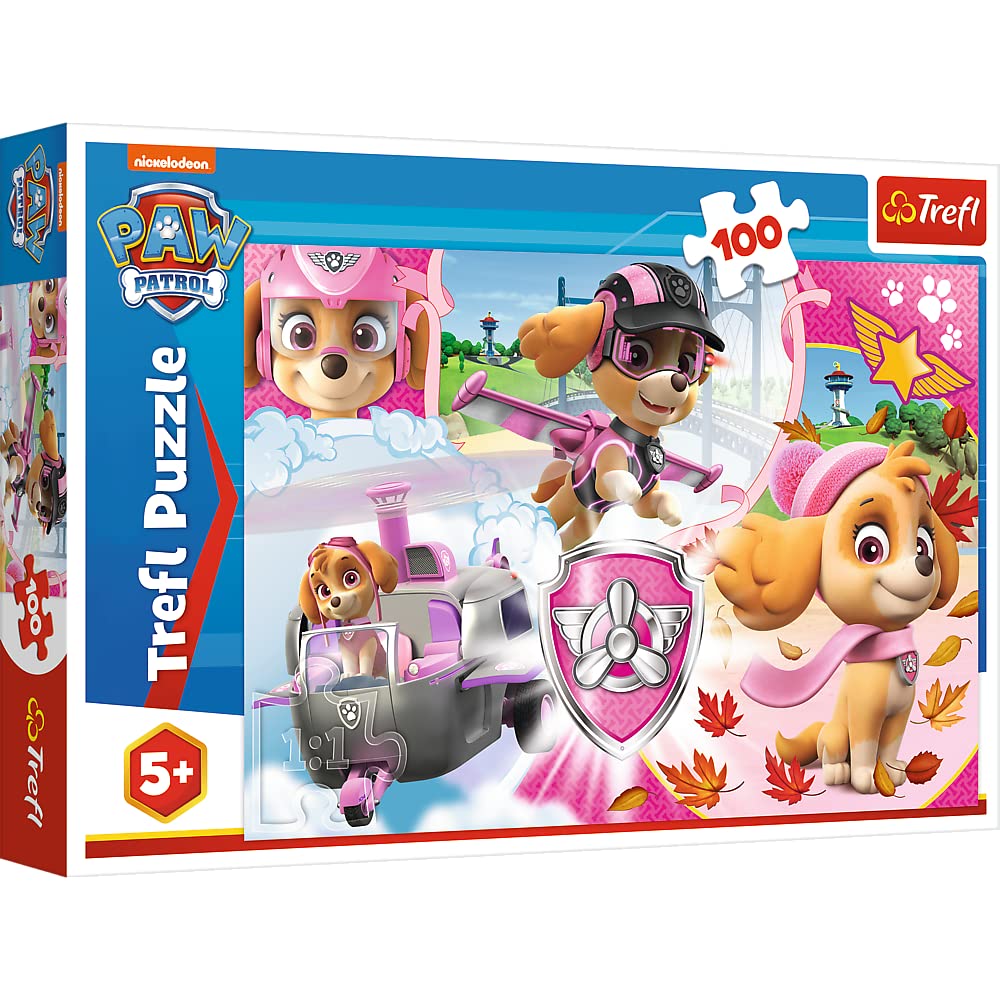 trefl-red-skye-en-action-puzzle-100-pi-ces-pat-patrouille-5-ans image 1