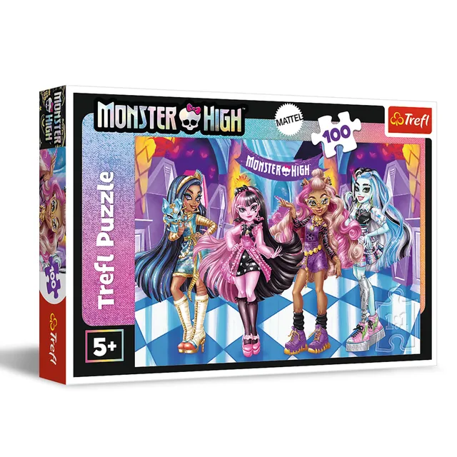 trefl-red-monster-high-puzzle-100-pi-ces-amis-effrayants image 1