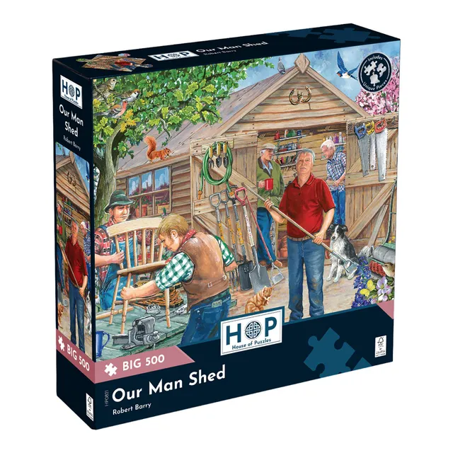house-of-puzzles-our-man-shed-big-puzzle-500-pi-ces-jardin image 1
