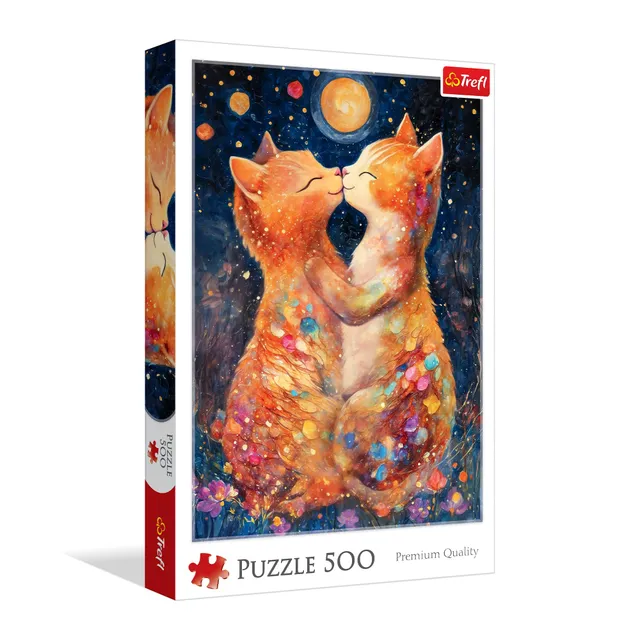 trefl-red-baiser-au-clair-de-lune-puzzle-500-pi-ces-chats image 1