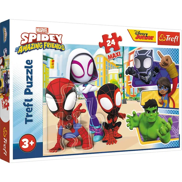 trefl-red-marvel-spidey-maxi-puzzle-24-pi-ces-3-ans-h-ros image 1