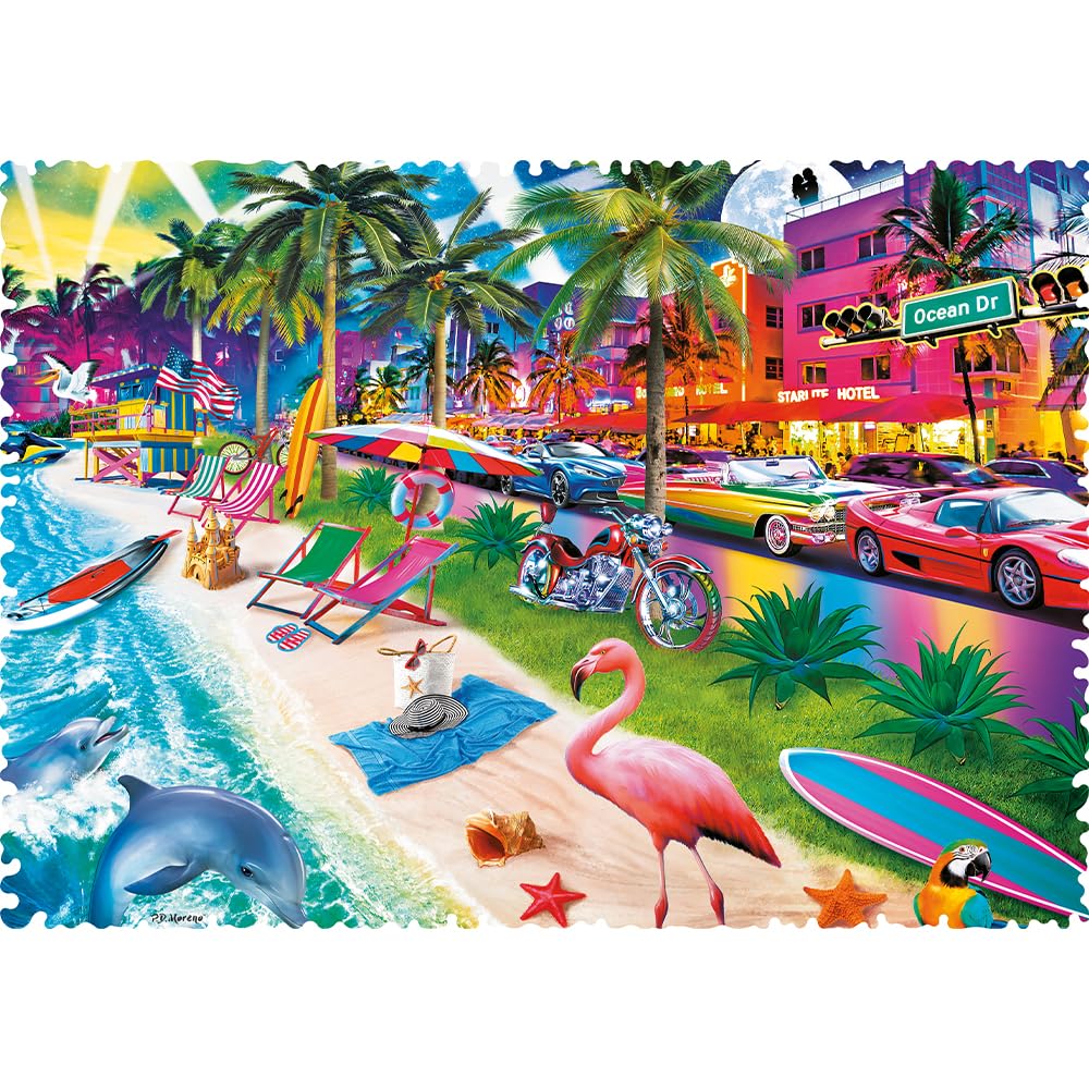trefl-red-crazy-shapes-plage-de-miami-puzzle-600-pi-ces image 2
