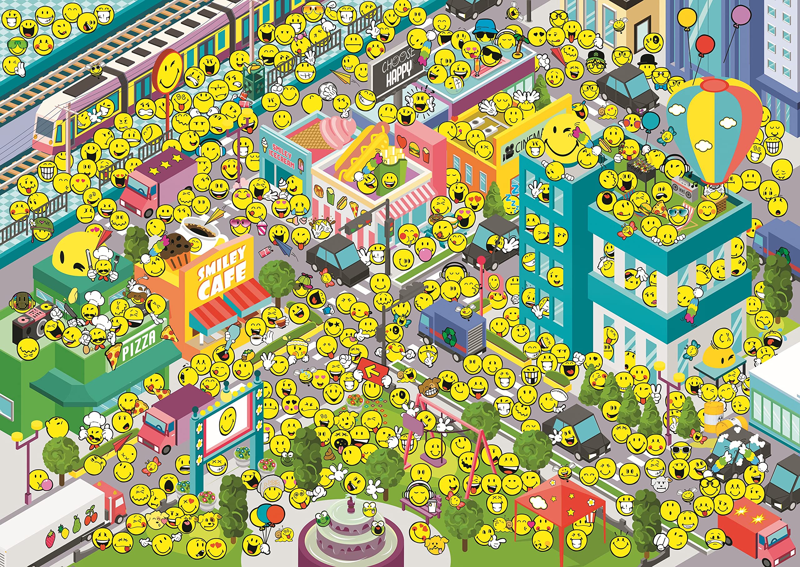 trefl-smiley-world-o-est-smiley-puzzle-500-pi-ces-ville image 2