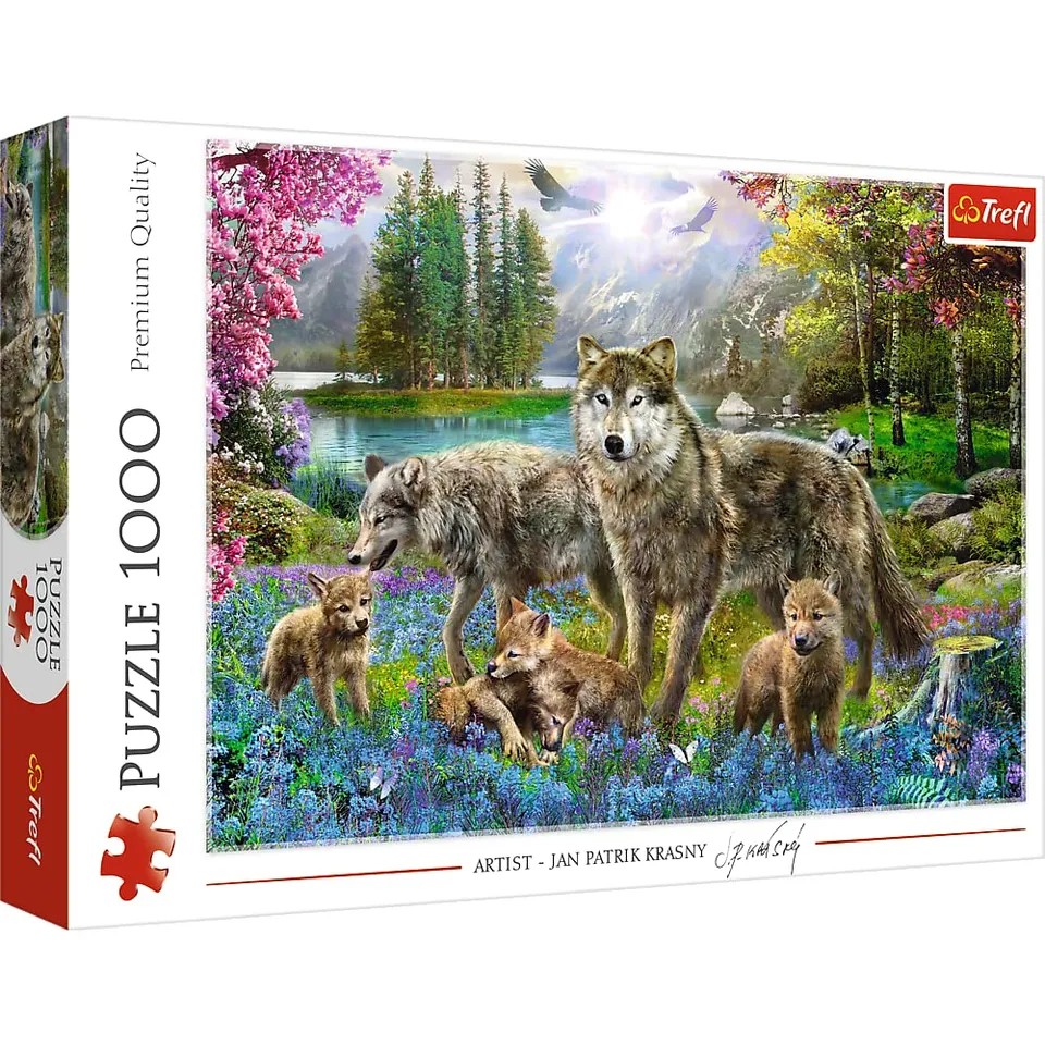 trefl-red-famille-de-loups-1000-pi-ces-puzzle-classique-for-t image 1