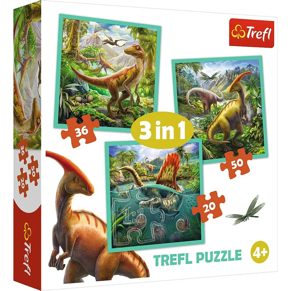 trefl-red-dinosaures-puzzle-enfant-lot-3-d-s-4-ans image 1