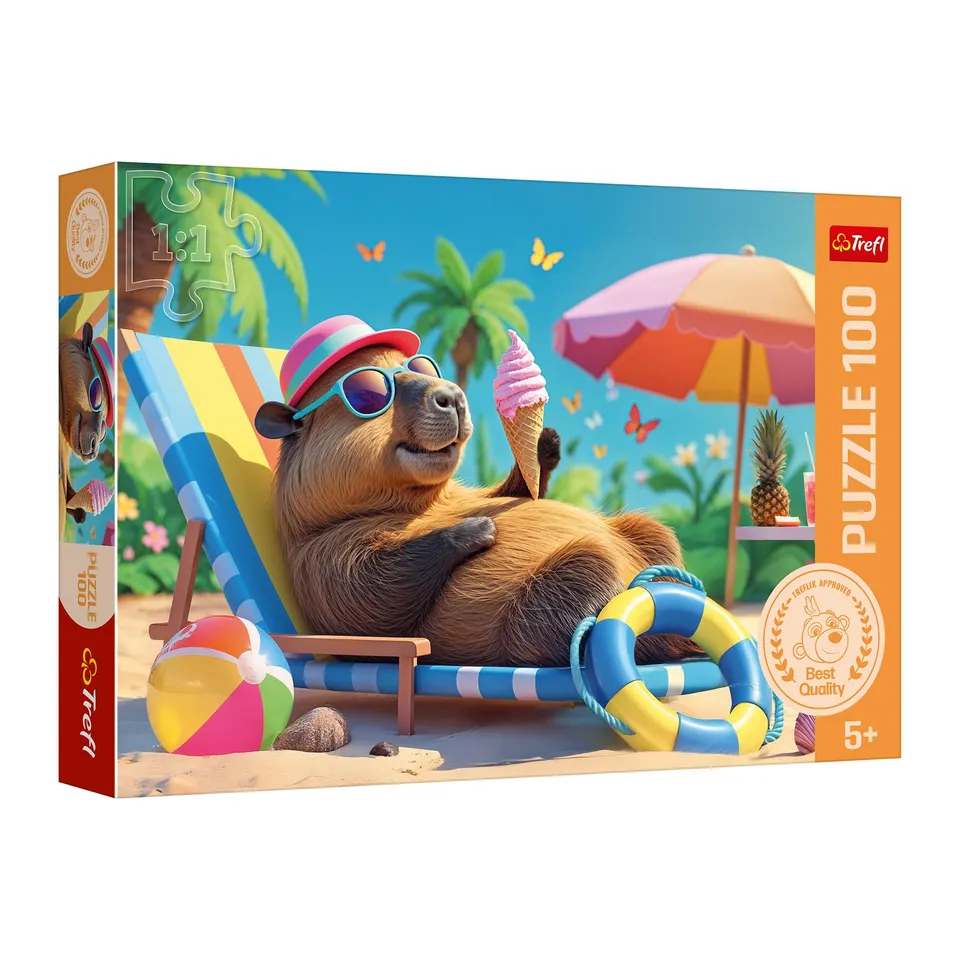 the-treflik-family-capybaras-puzzle-100-pi-ces-enfant image 1