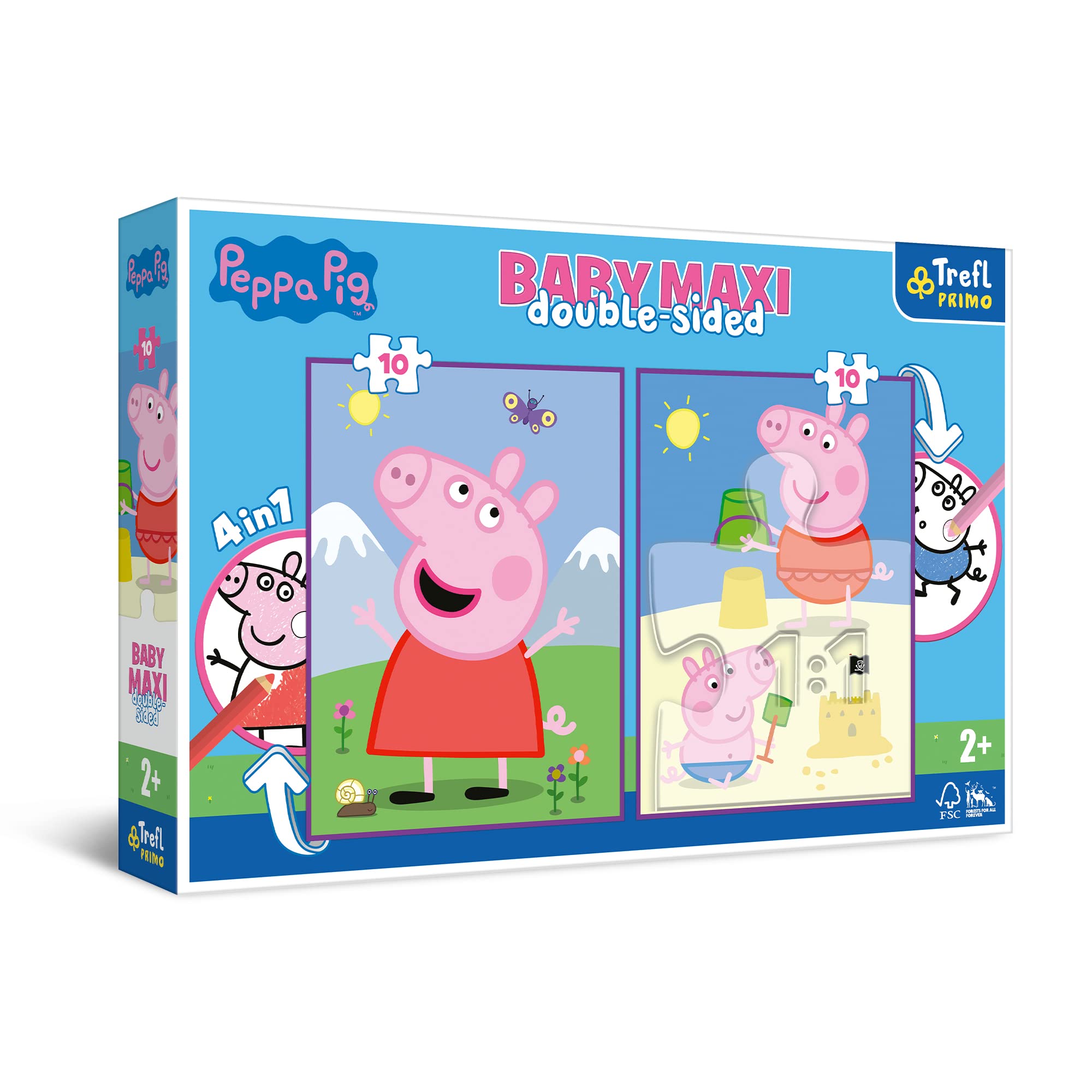 trefl-baby-peppa-pig-puzzle-2x10-pi-ces-coloriage image 1