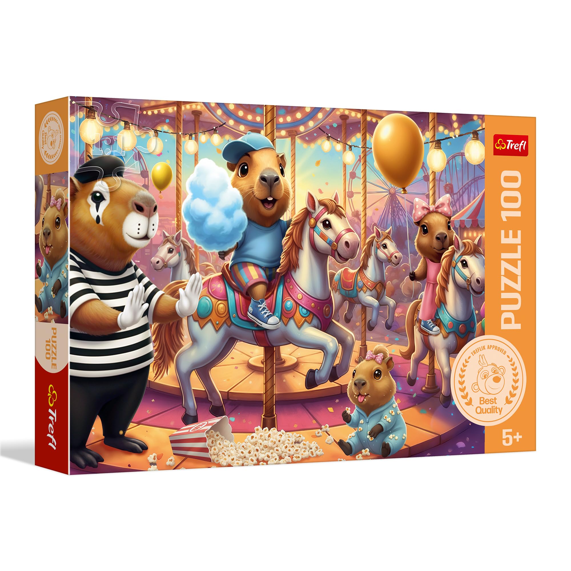trefl-red-capybaras-en-vacances-puzzle-enfant-100-pi-ces-d-s-5-ans image 1
