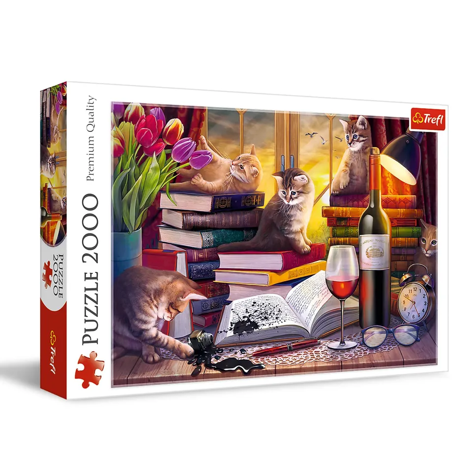 trefl-red-soir-e-de-chats-27126-puzzle-2000-pi-ces-chatons image 1
