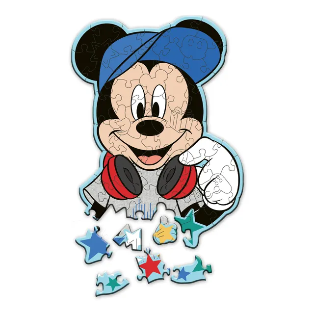 trefl-wood-craft-junior-puzzle-bois-50-pi-ces-mickey-mouse-5-ans image 1