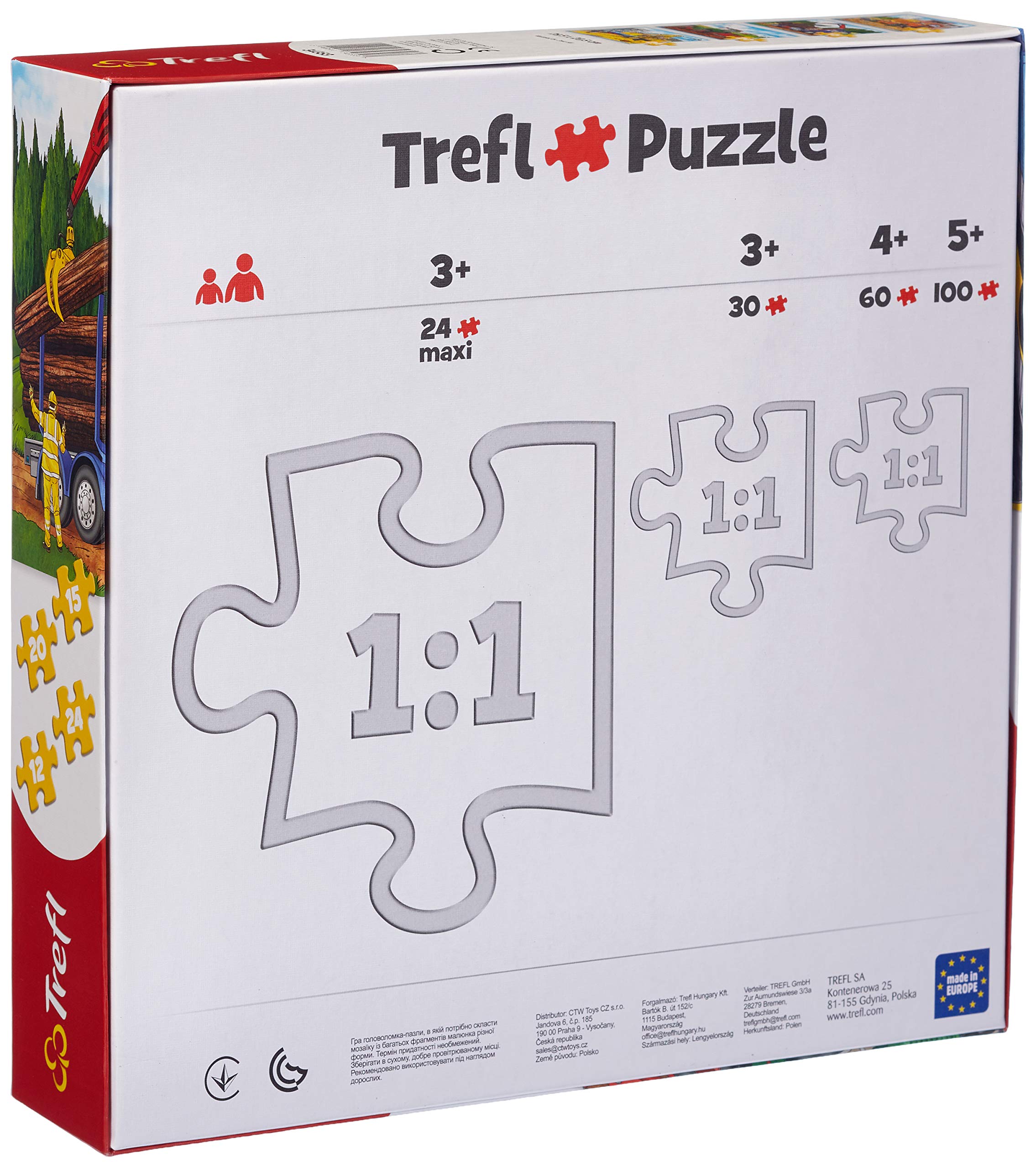 trefl-red-engins-de-chantier-puzzle-4-jeux-12-24-pi-ces image 2