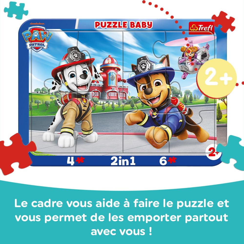 trefl-red-paw-patrol-puzzle-cadre-b-b-2-en-1-chiots-2-ans image 2