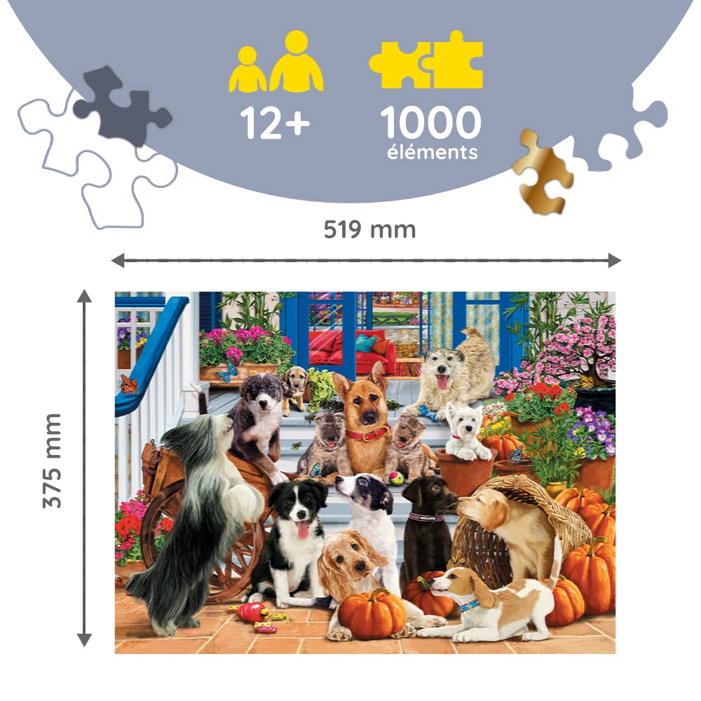 trefl-wood-craft-chiens-puzzle-bois-1000-pi-ces-amiti image 3