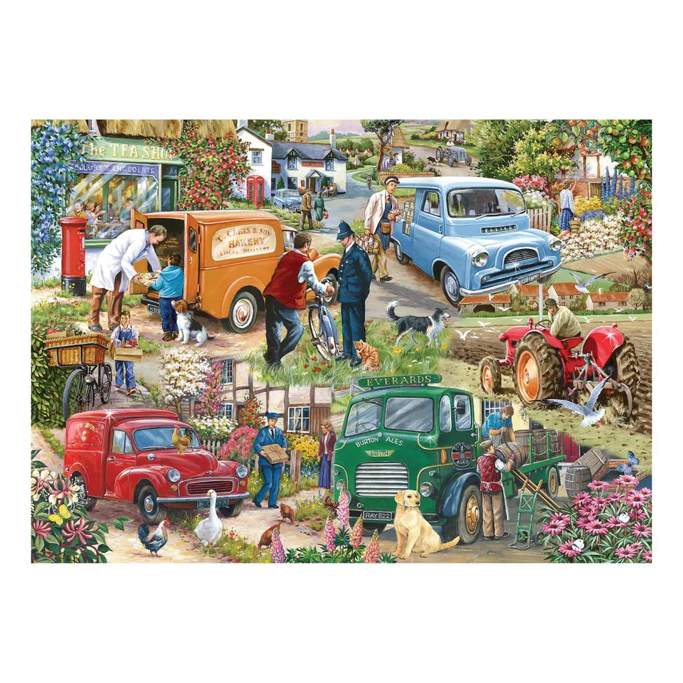 house-of-puzzles-whistle-while-you-work-puzzle-big-500-village image 1