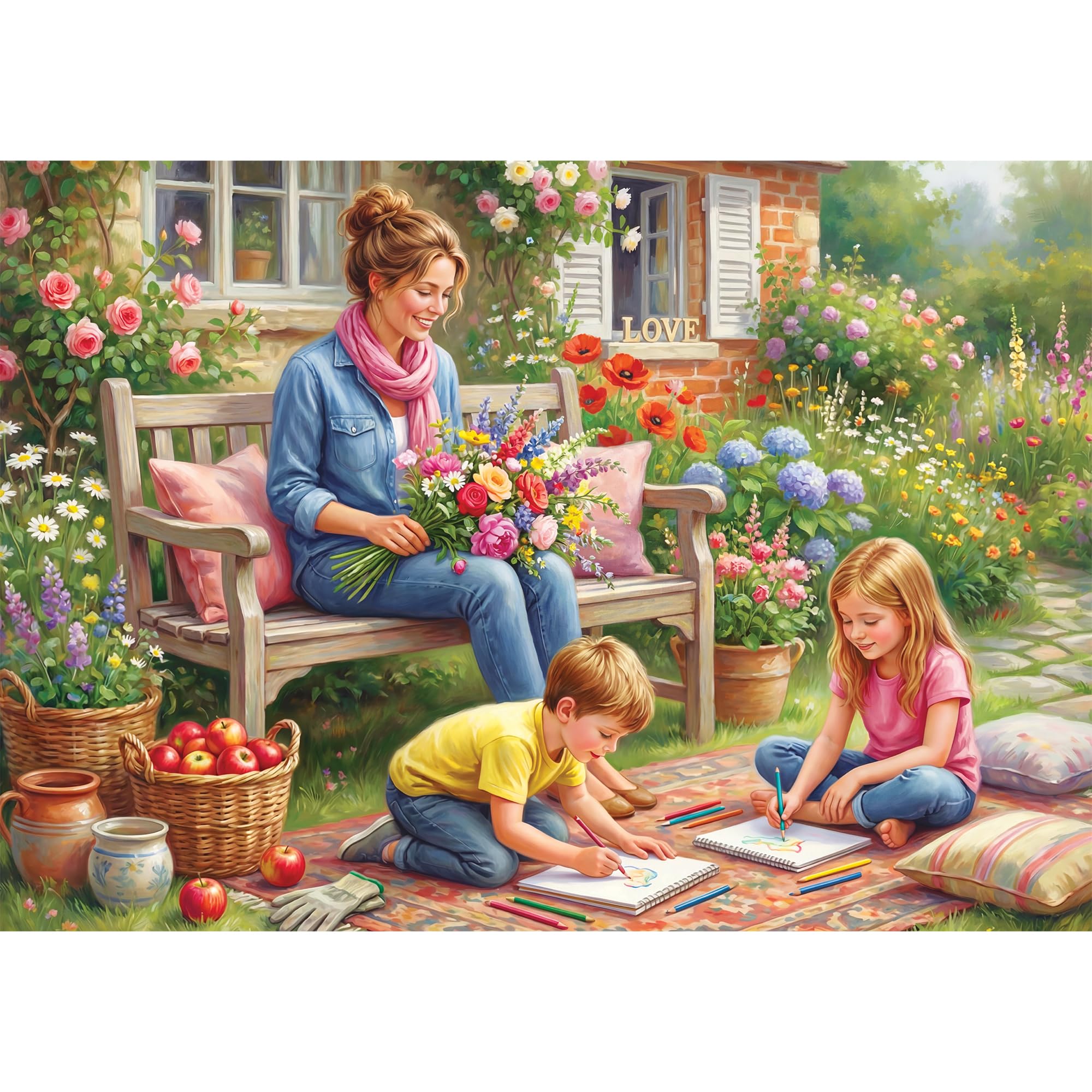 trefl-premium-plus-famille-au-jardin-puzzle-1000-pi-ces-fleurs image 2