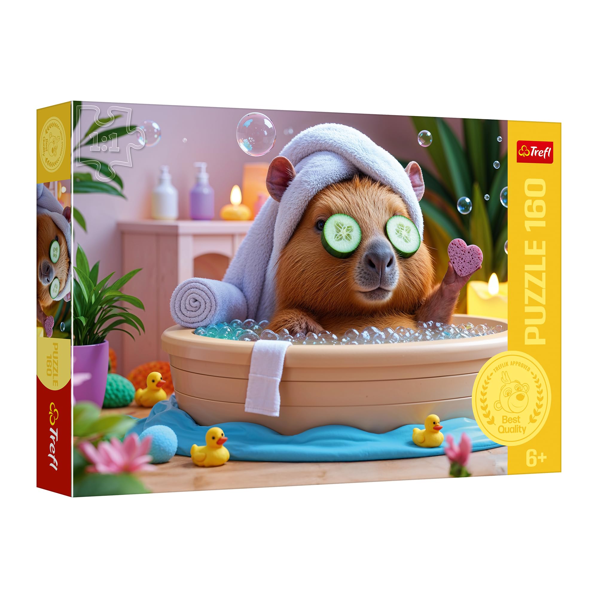trefl-the-treflik-family-capybara-au-spa-puzzle-160-pi-ces-6-ans image 1