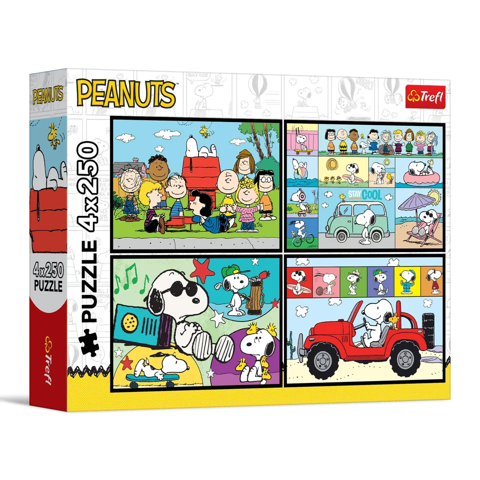 trefl-red-peanuts-puzzle-4x250-pi-ces-ados-snoopy image 1