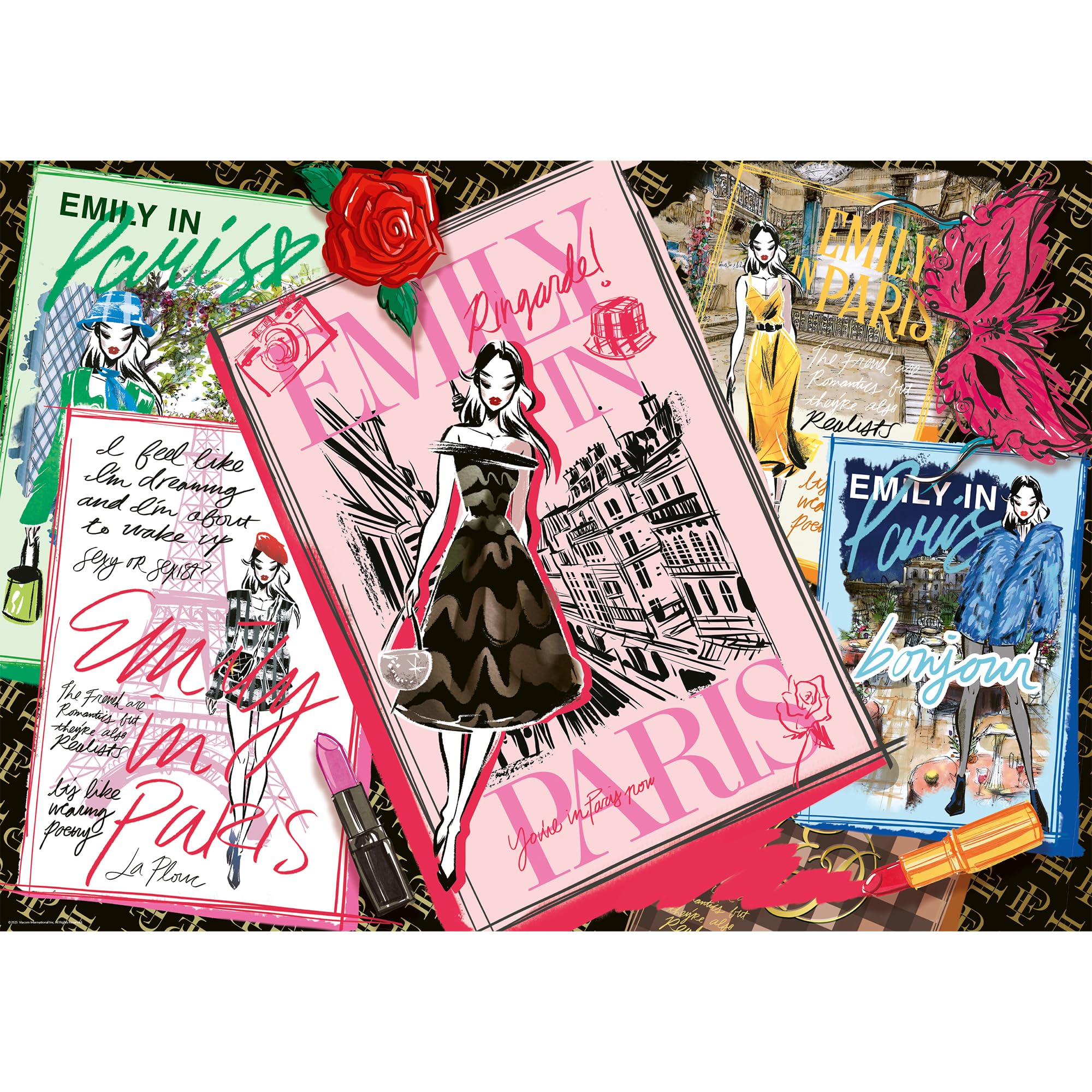 trefl-red-emily-in-paris-puzzle-1000-pi-ces-magazine-de-mode image 2