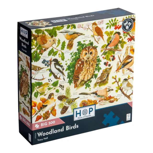 house-of-puzzles-woodland-birds-puzzle-big-500-oiseaux image 1