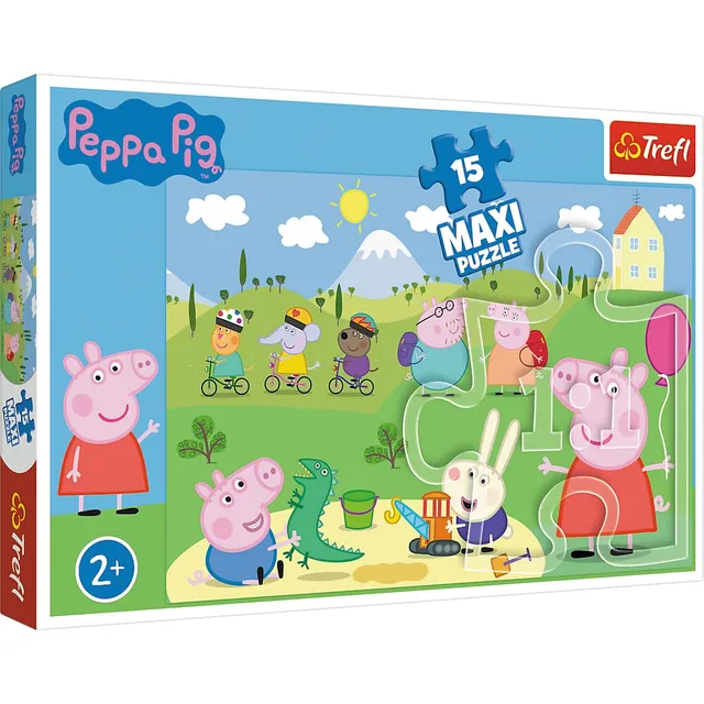 trefl-red-peppa-pig-heureux-jour-puzzle-maxi-15-pi-ces image 1