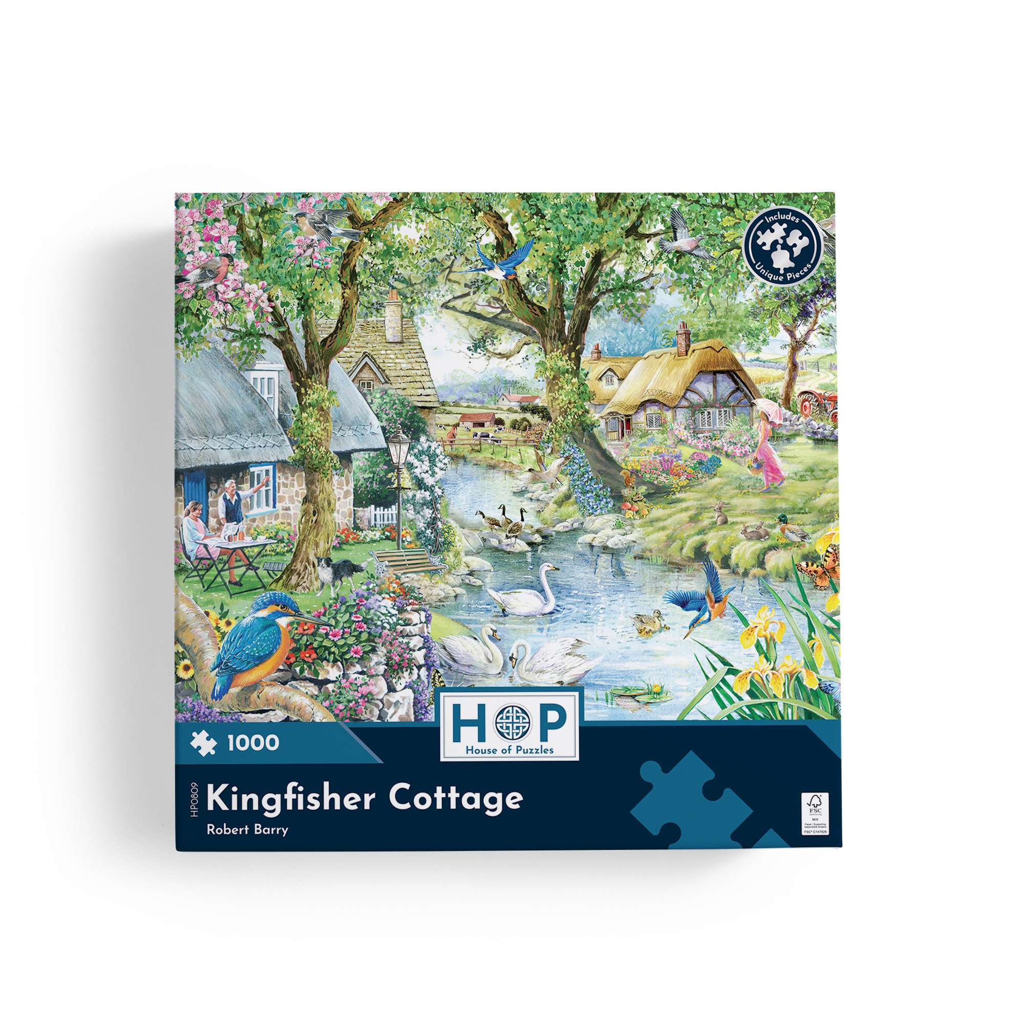 house-of-puzzles-kingfisher-cottage-puzzle-1000-pi-ces-oiseaux image 3