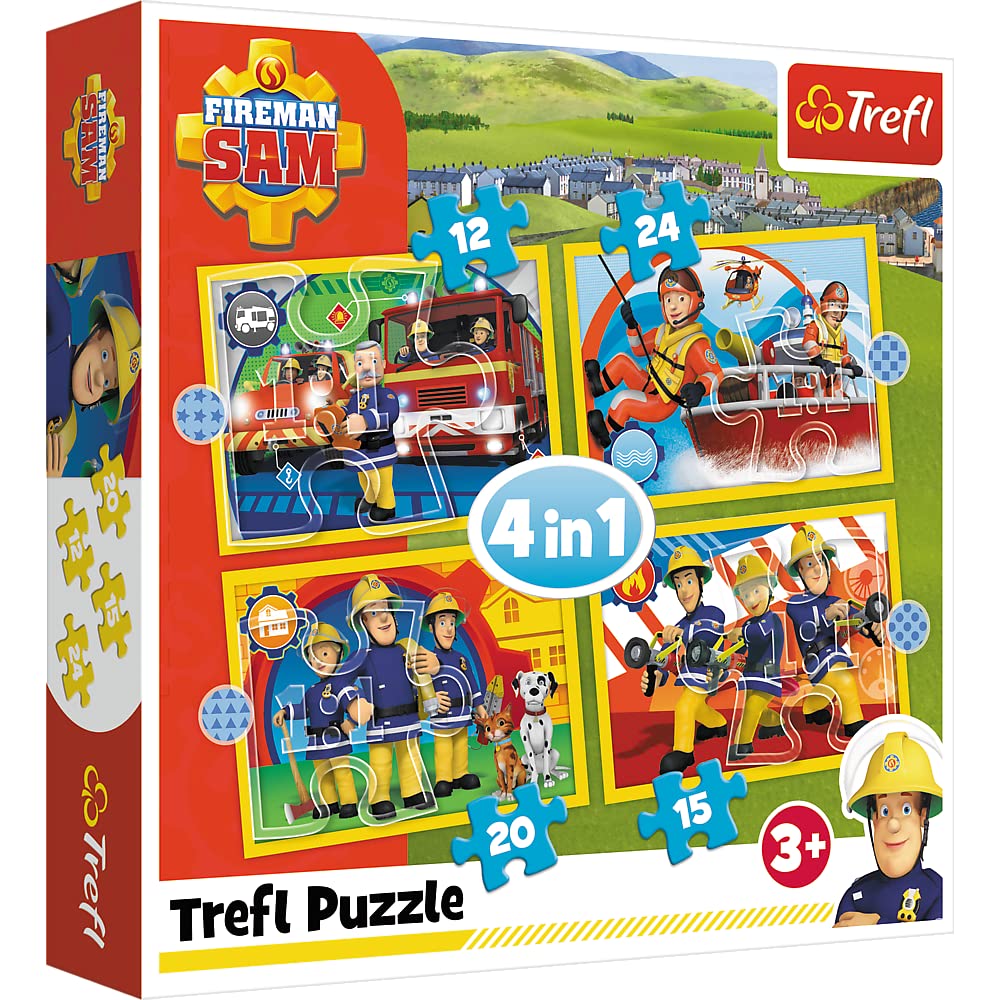trefl-red-sam-le-pompier-puzzle-4-en-1-d-s-3-ans image 1