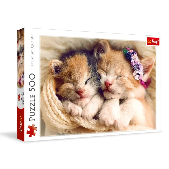 trefl-premium-plus-chatons-dormants-puzzle-500-pi-ces-chats image 1