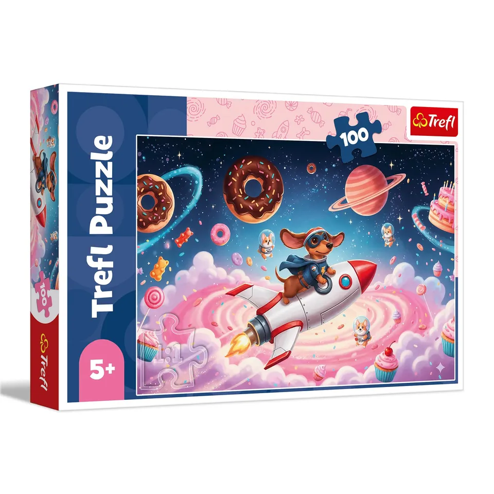 trefl-red-teckel-sur-fus-e-puzzle-enfant-100-pi-ces-5-ans image 1