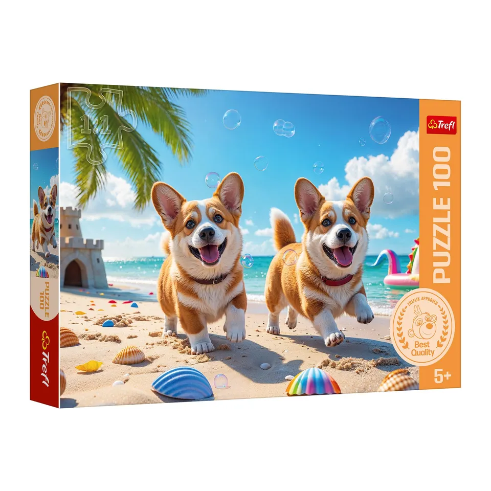 trefl-treflik-family-corgi-puzzle-100-pi-ces-chien-5-ans image 1