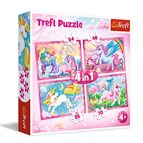 trefl-red-monde-magique-des-licornes-puzzle-4-en-1-enfant image 2
