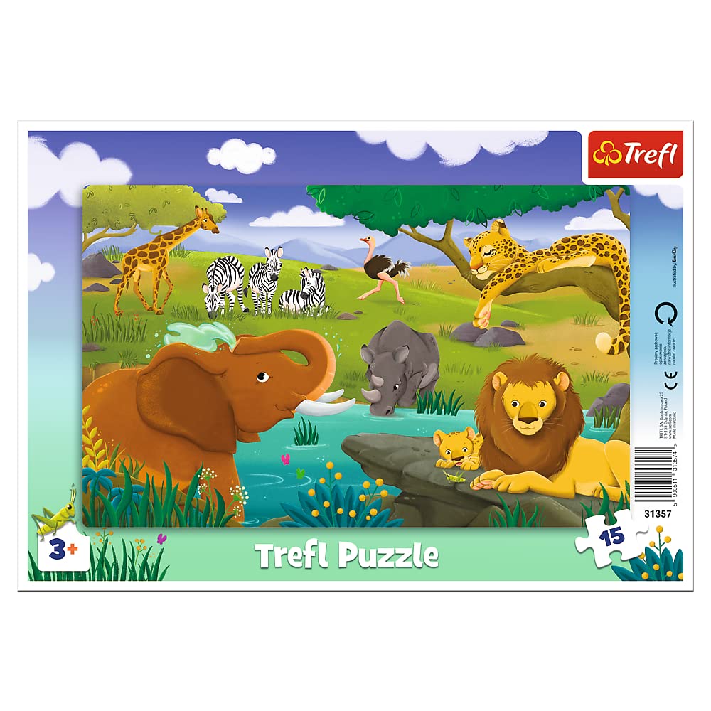 trefl-dinosaures-puzzle-cadre-15-pi-ces-d-s-3-ans image 1