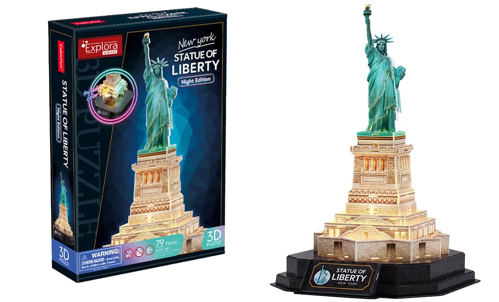 explora-maquettes-3d-statue-libert-puzzle-79-pi-ces-lumineux image 1