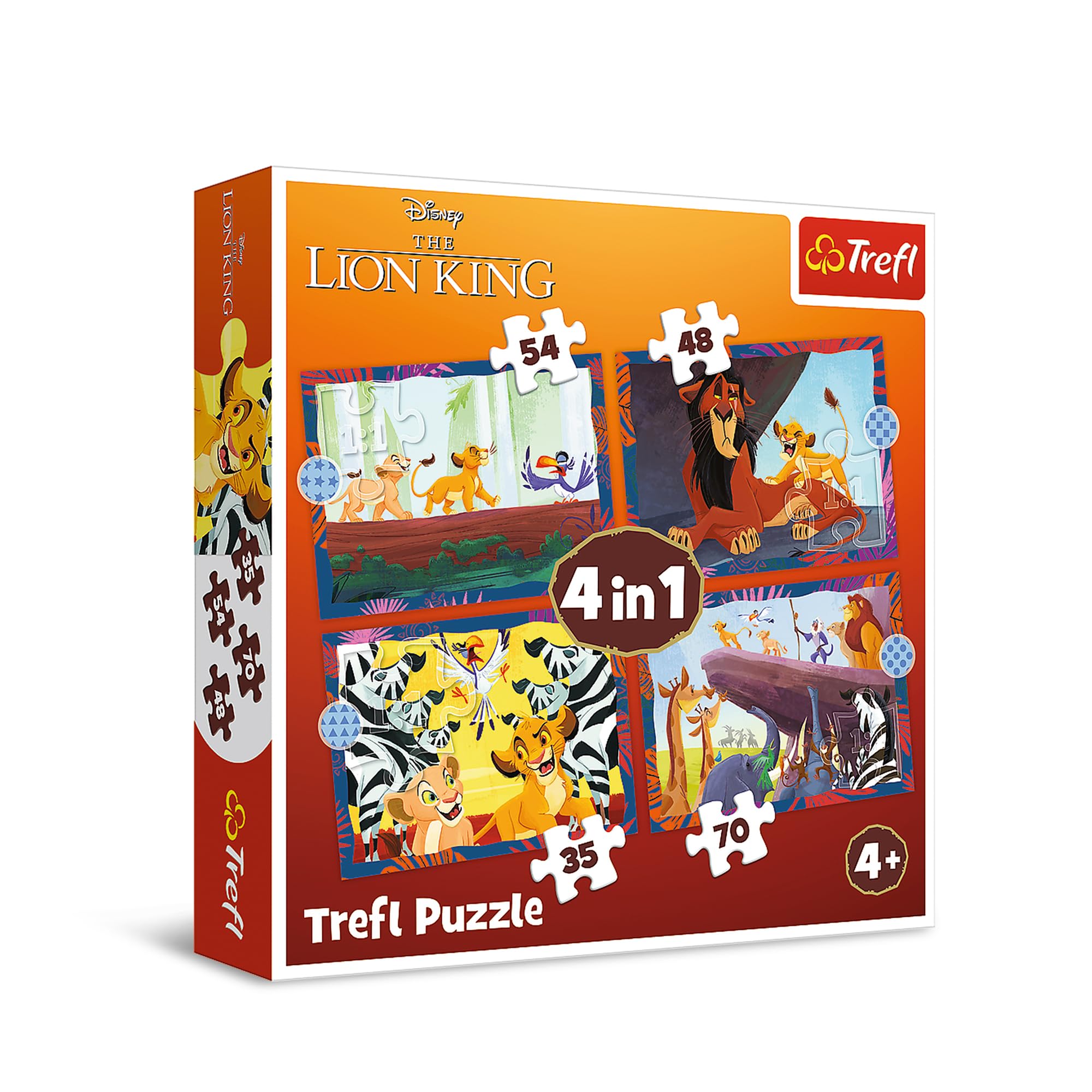 trefl-red-roi-lion-puzzle-enfant-4-en-1-35-70-pcs-d-s-4-ans image 1