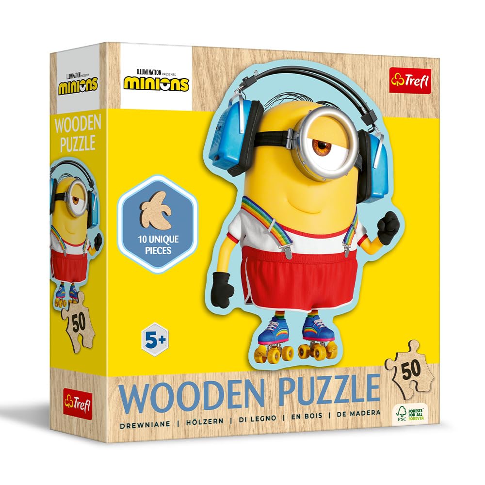 trefl-wood-craft-puzzle-bois-50-pcs-minions-minion-d-lirant image 2
