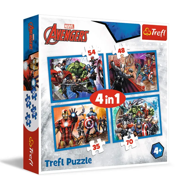 trefl-red-puzzle-4en1-marvel-avengers-35-70-d-s-4-ans image 1