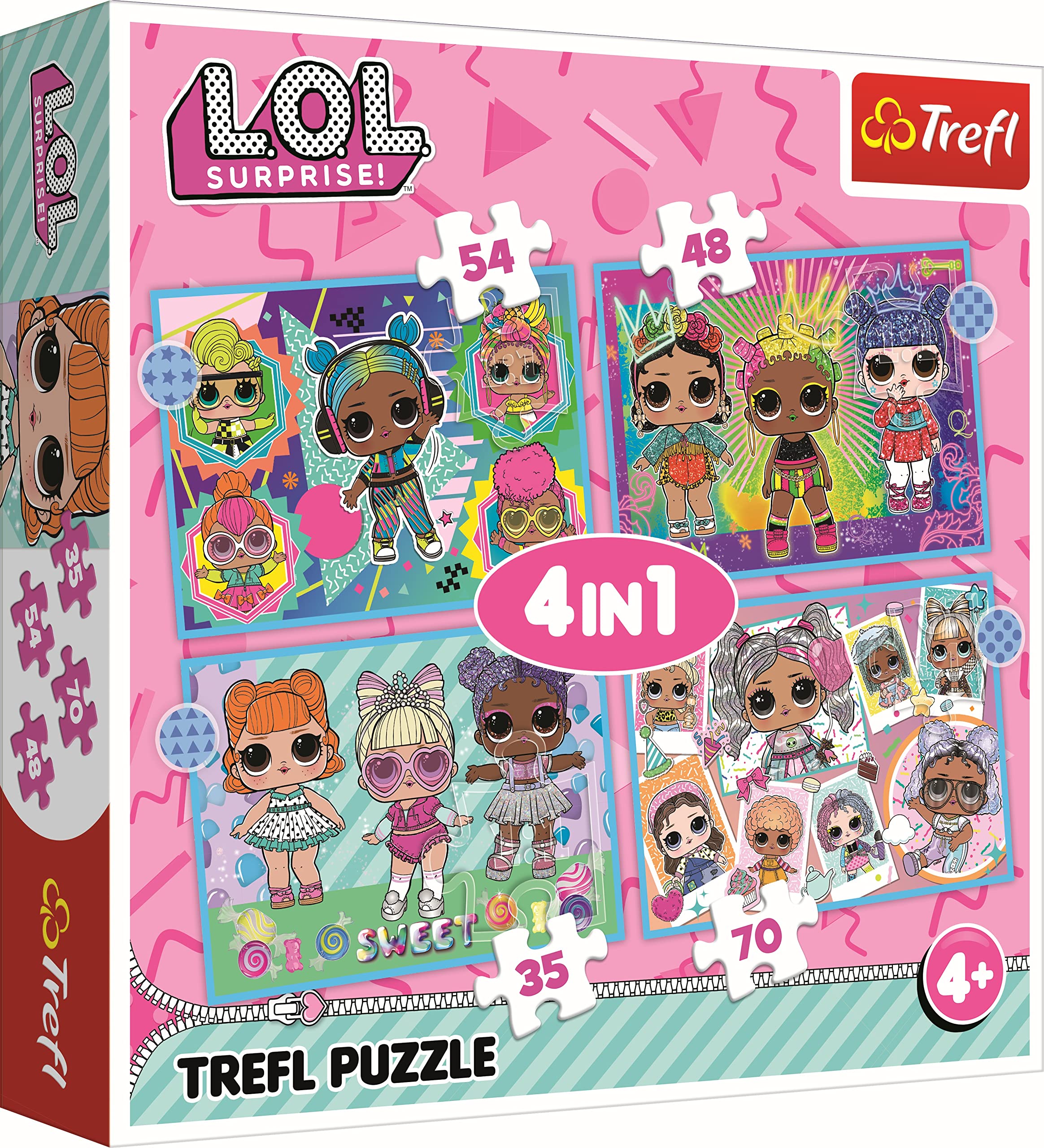 trefl-red-l-o-l-surprise-puzzle-4en1-35-70-pi-ces-poup-es image 1