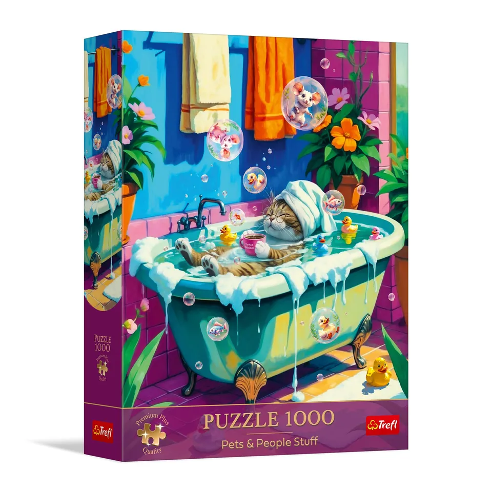 trefl-premium-plus-miau-puzzle-1000-pi-ces-chat-baignoire image 1